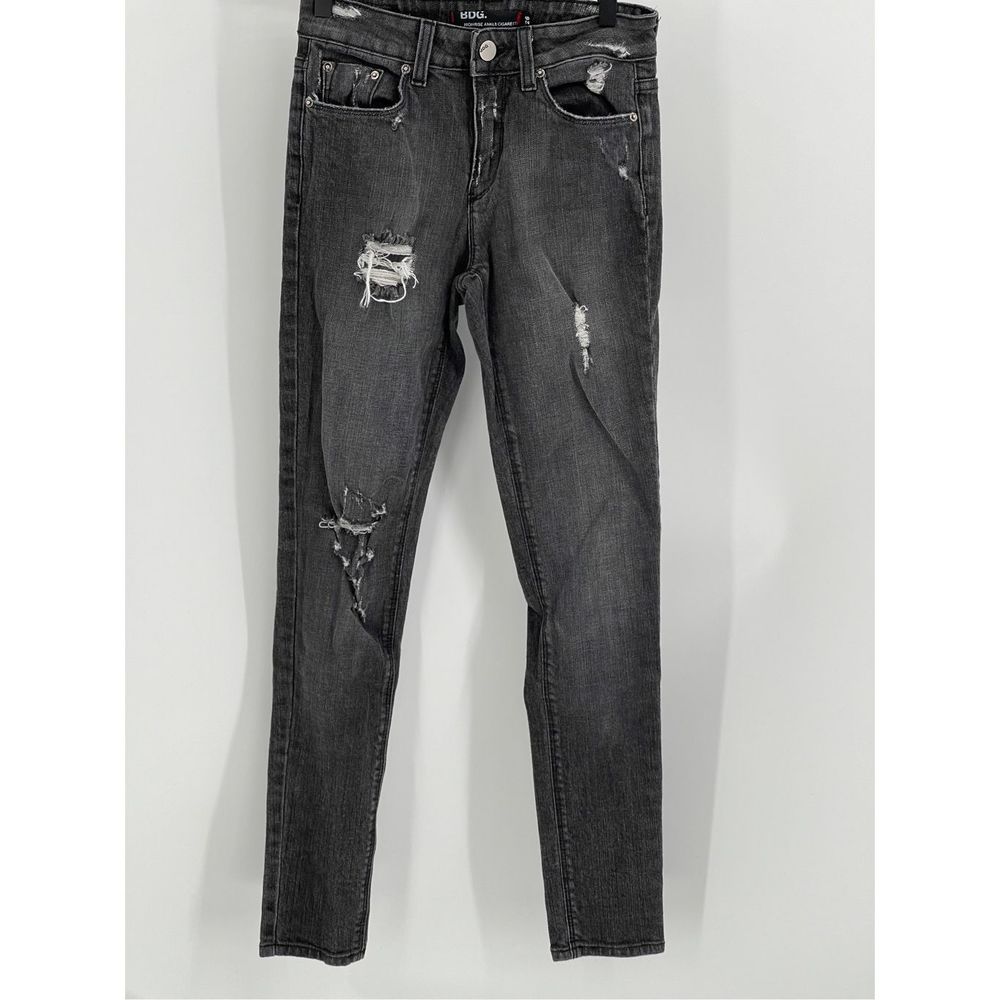 BDG Jeans High Rise Ankle Cigarette Women's Sie 26 Black Faded Distressed